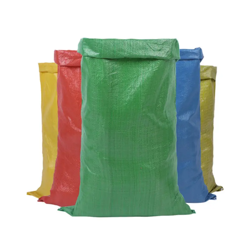 Sacchetti tessuti Pp più economici all'ingrosso più grandi 15kg 25kg farina fertilizzante riso carbone laminato plastica sacchetto tessuto Pp