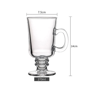 Modern tasarım çevre dostu şeffaf İrlanda kahve bardağı kulplu fincan öğleden sonra çay partileri için ücretsiz örnek hediye - Product Image 3