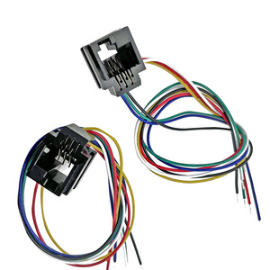RJ11 RJ12 sol mandal dişi soket 623K konnektör 6P6C Jack ile 6 maça telleri L = 200mm - Product Image 5