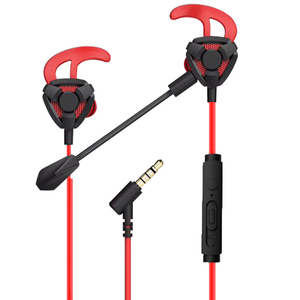 G9 çift Mic kablolu kulaklık 3.5MM HiFi bas Stereo oyun kulaklık oyun Handsfree kulakiçi ile çift Mic - Product Image 2