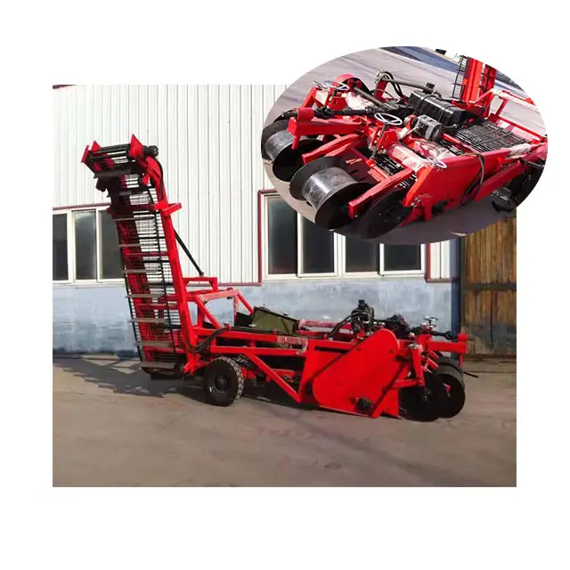 Suspension tractor driven large potato combine harvester Agricultural groundnut automatic collection truck Onion picker