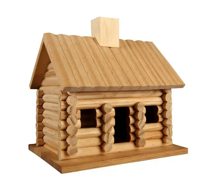 Maisto — maison d'oiseaux en bois inachevé, cabane à bouches