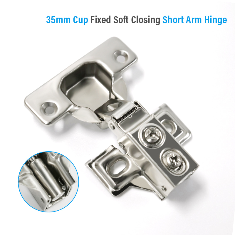 35mm cup fixed soft closing short arm hinge