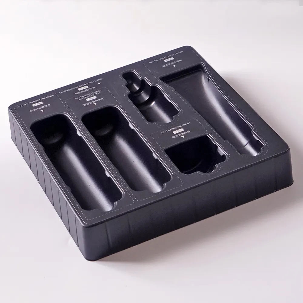 Косметический Пластиковый прозрачный цветной флокирующий блистерный упаковочный лоток для вакуумной формовки на заказ