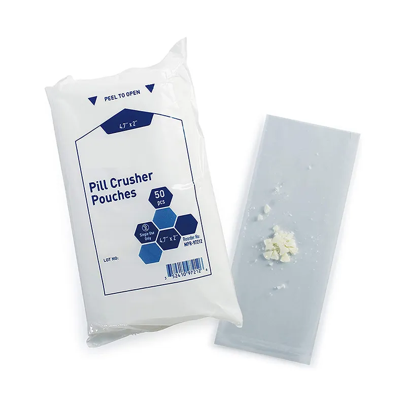 Temizle özel Logo tıbbi kılıf çanta PE plastik tek kullanımlık hap kırıcı kılıfı hastane için