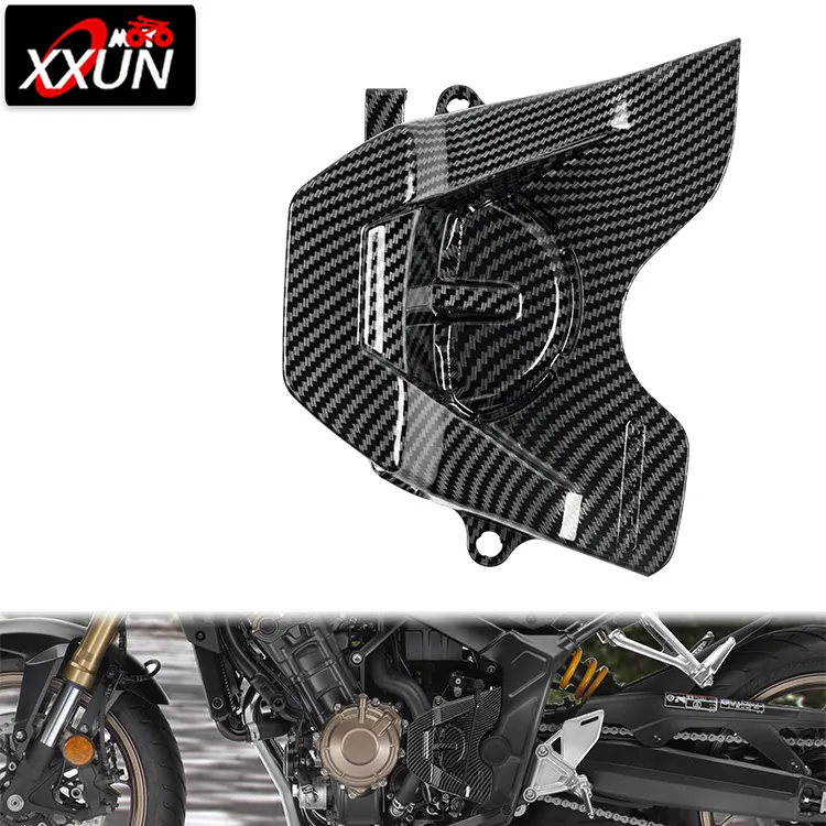 XXUN اكسسوارات للدراجات النارية الجبهة سلاسل الاضراس غطاء لهوندا CB650R CBR650R 2019 2020