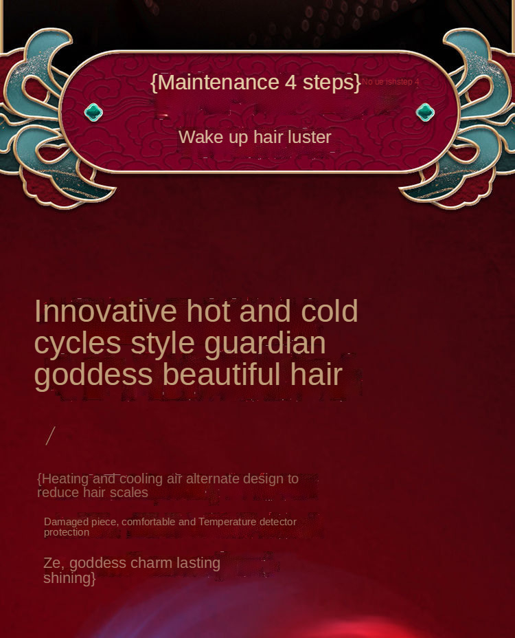 Amazon new fashion hair dryer negative ion hair care quiet and quick-drying household salon travel Professional hair dryer