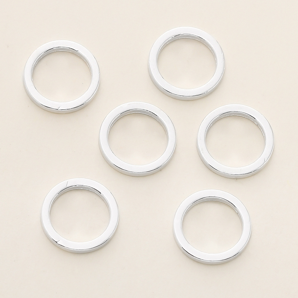 Thick silver color-preserving closed-mouth ring