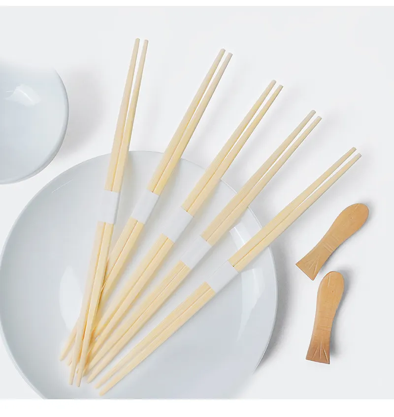 Биоразлагаемые одноразовые бамбуковые деревянные палочки для еды оптом, Экологичная крафт-бумага или Самостоятельная упаковка, посуда