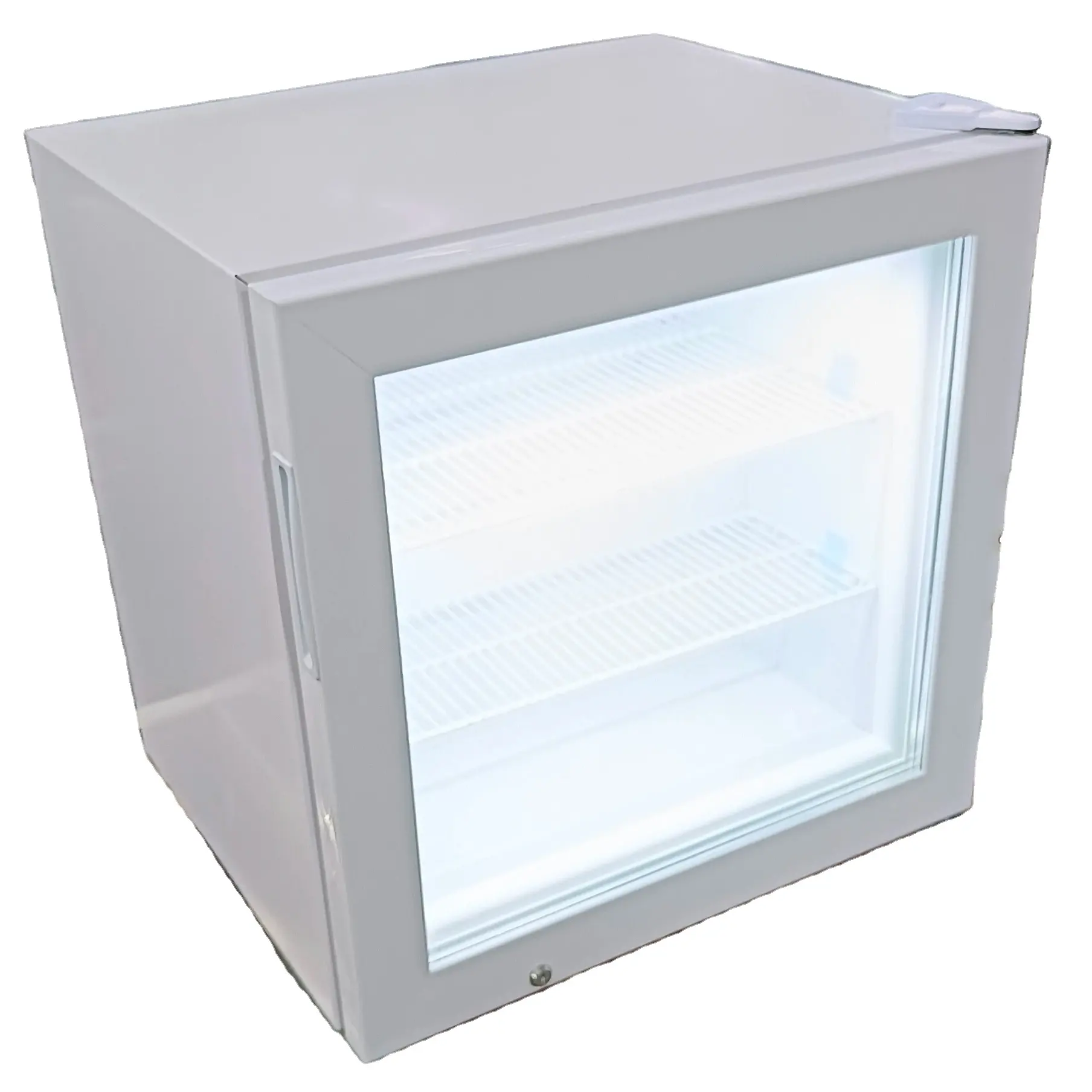 Porta de vidro LED para freezer pequeno, porta de vidro para geladeira, geladeira de congelamento de sorvete 55l