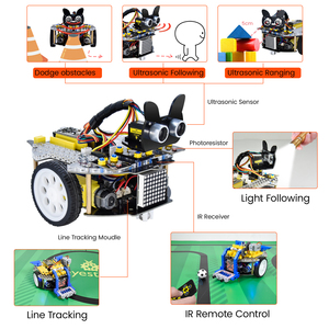 Keyevudio Beetlebot 3 in 1 ESP-32ロボットスターターキットSTEM教育DIYキットESP32用Arduino用 - Product Image 4