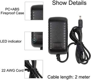 US 2Pin Plug <strong>Dc</strong> 12V 2A Switching Transformer 12V2a <strong>Input</strong> 100-240V <strong>Output</strong> 12 Volt 2 Amp Power Supply <strong>Adapter</strong> - Product Image 2