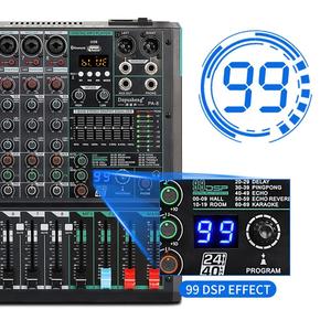 Depusheng PA8 MP3 <strong>Computer</strong> Input Built-in 99 Reverb Effect 8 Channel Digital Professional <strong>Audio</strong> Mixer