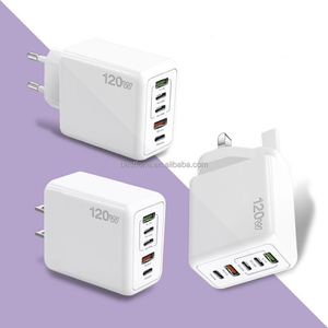 120W 3 USB-C PD + 2 USB şarj aleti hızlı şarj QC3.0 6A USB C tipi C kablo duvar şarj 120W cep telefonu güç adaptörü - Product Image 4