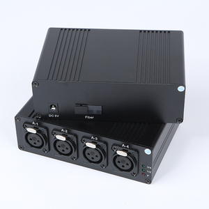 AU電源プラグSCポート4ウェイオーディオトランスミッターおよびレシーバー20KMXLRファイバーエクステンダーデジタル4チャンネルオーディオエクステンダー - Product Image 6