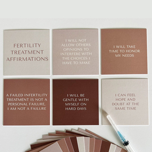 Custom Printing Motivational Positive Self Care Card Thinking Gratitude Infertility Affirmation Card Deck With Gift Box