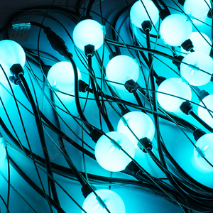 Christmas Decorative High-power Lighting <strong>DMX</strong> RGB Ball Pixel <strong>String</strong> Lights 3D <strong>LED</strong> Bulb with Stable Steel Wire - Product Image 6