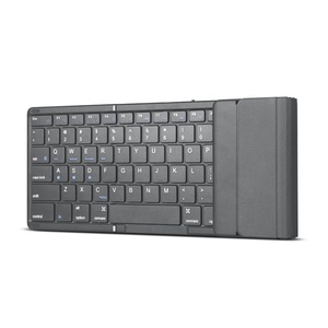 Mini Folding Blue Tooth <strong>Keyboard</strong> Wireless Support 3 Devices <strong>with</strong> Number Keys for Phone Tablet Rechargeable Foldable <strong>Keyboard</strong> - Product Image 4