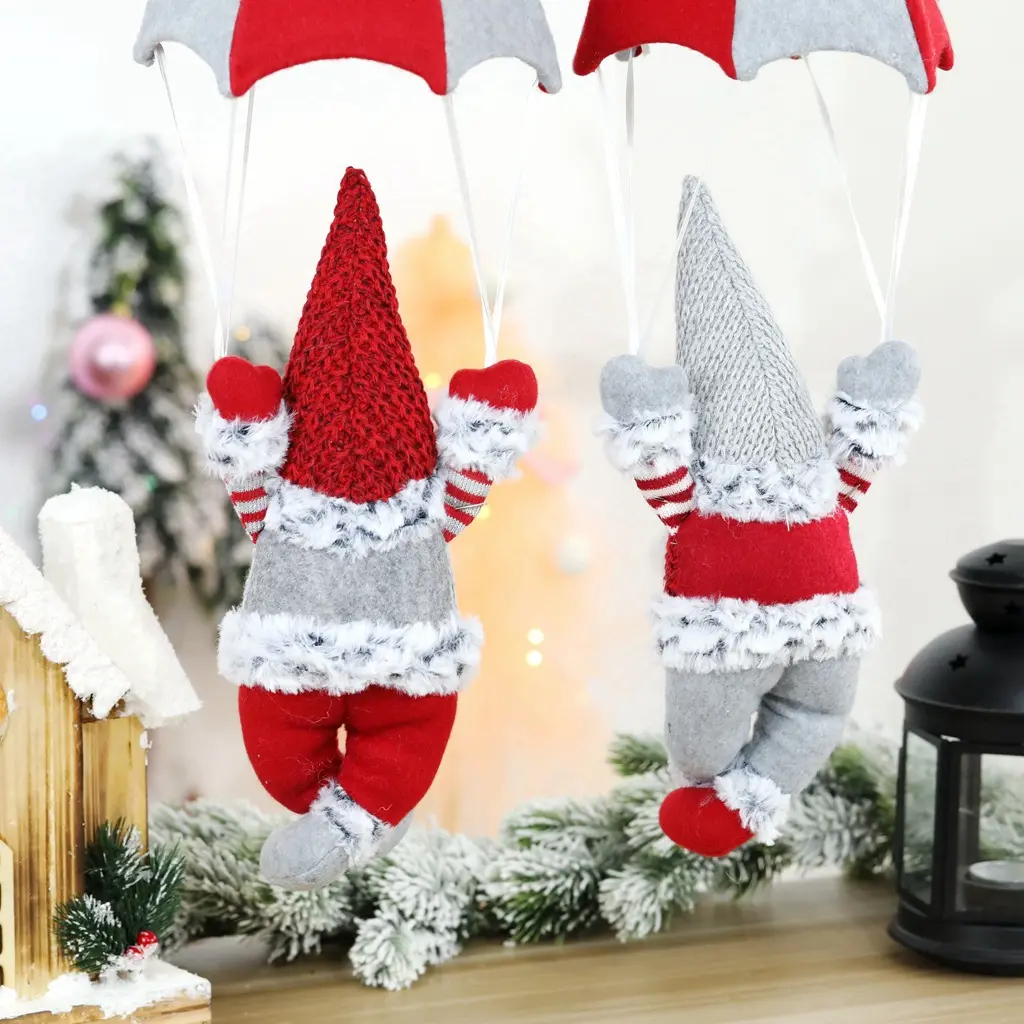 Decorazioni per scene natalizie, paracadute senza lama di natale per anziani, regali decorativi appesi alla finestra di natale