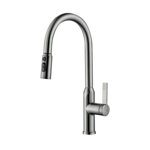 Hiện đại cổ điển màu đen thép không gỉ cảm ứng kéo đơn xử lý sàn gắn vòi bếp kéo phun nước nóng lạnh - Product Image 1