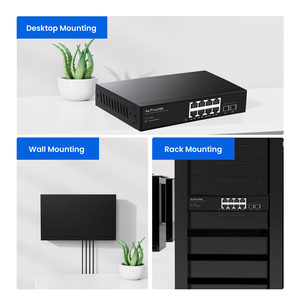 ALTI-LINK 8-Port RJ45 2,5 Gbit/s Nicht verwalteter Desktop-Netzwerk-Switch QoS 10G Ethernet-Switch-Kapazität für Computer-Hardware-Software