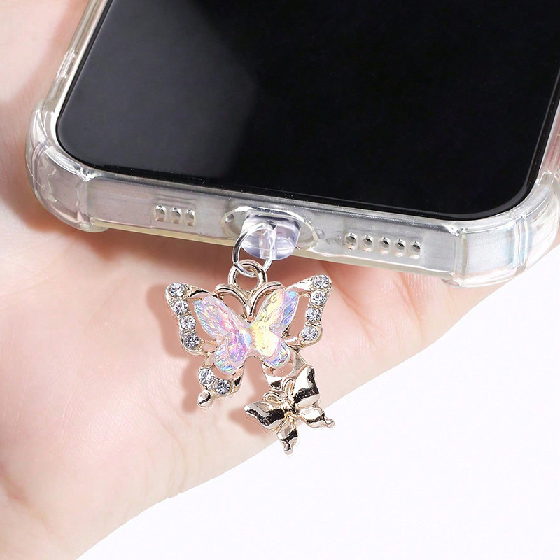 Diamond gold colorful butterfly