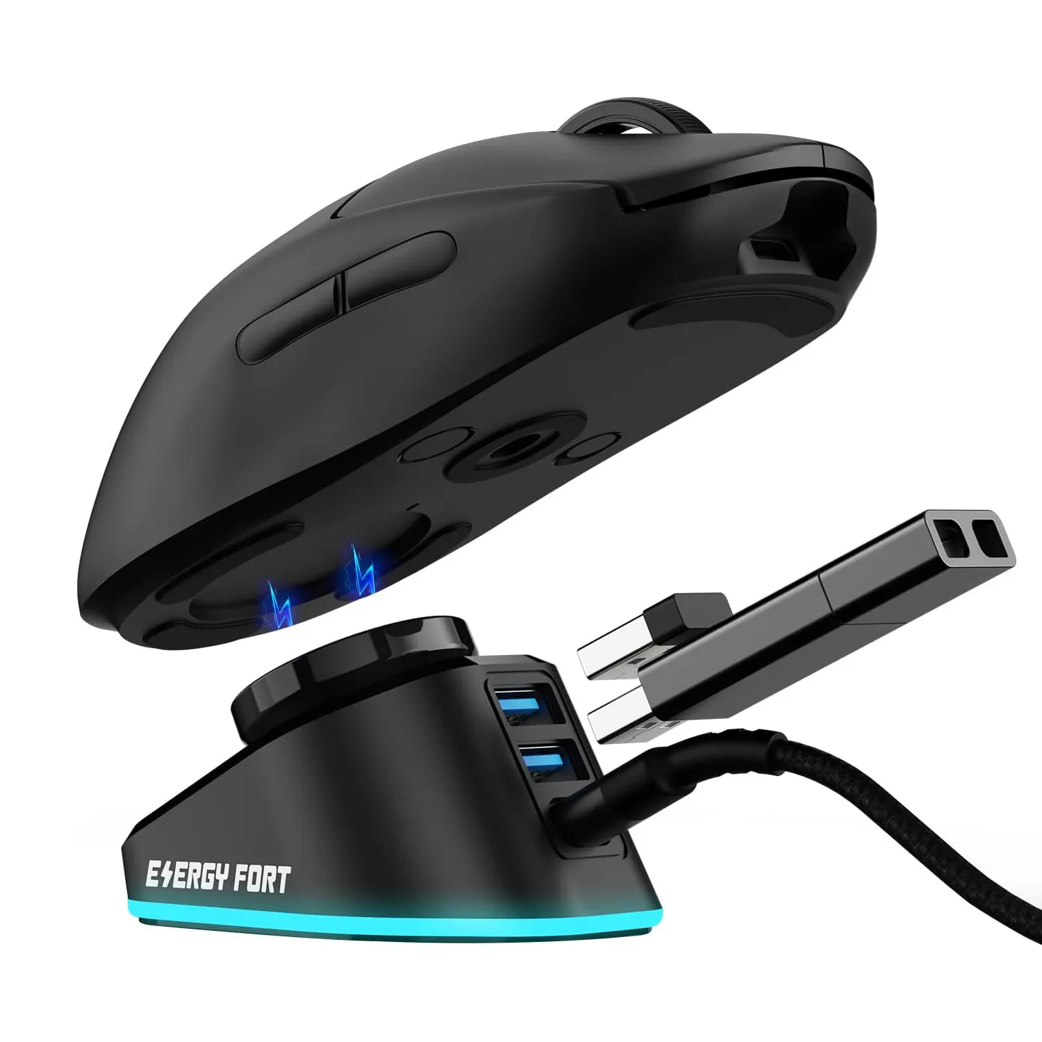 Ladedock für Logitech Mouse G PRO X SUPER LIGHT 2 G502 X Plus G703 G903 G PRO Wireless USB Hub Gaming Mäuse Ladestation