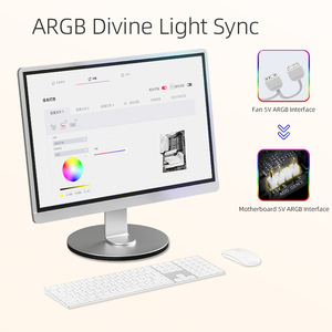 COOLMOON nuovo arrivo Computer ARGB ventole ORION 3 120mm ventole costruzione blocchi Daisy catena PWM Wireless Gaming PC ventola di raffreddamento - Product Image 6