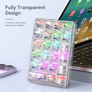 攻撃サメK21ワイヤレス三モード数字メカニカルキーボードホット交換可能21キーミニ数字パッドキーパッド - Product Image 4