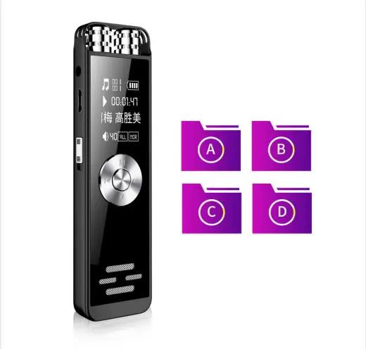 Screen display stimme aktiviert HD noise reduktion 360 winkel aufnahme digital voice recorder für klasse büro