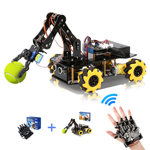SETM ESP32 Wireless Control Glove 4WD Roboterarm-Programmier kit für Kinder Kompatibel mit Arduino UNO Car for Kids Robotics K.