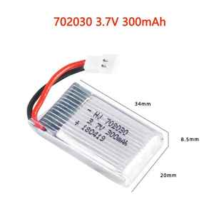 3.7V 300mAh Lithium Polymer (Lipo) bay không người lái Pin cho SYMA X11 E55 fq777 fq17w F180 Hd-1306 RC xe ô tô UAV Pin cho bay không người lái - Product Image 3
