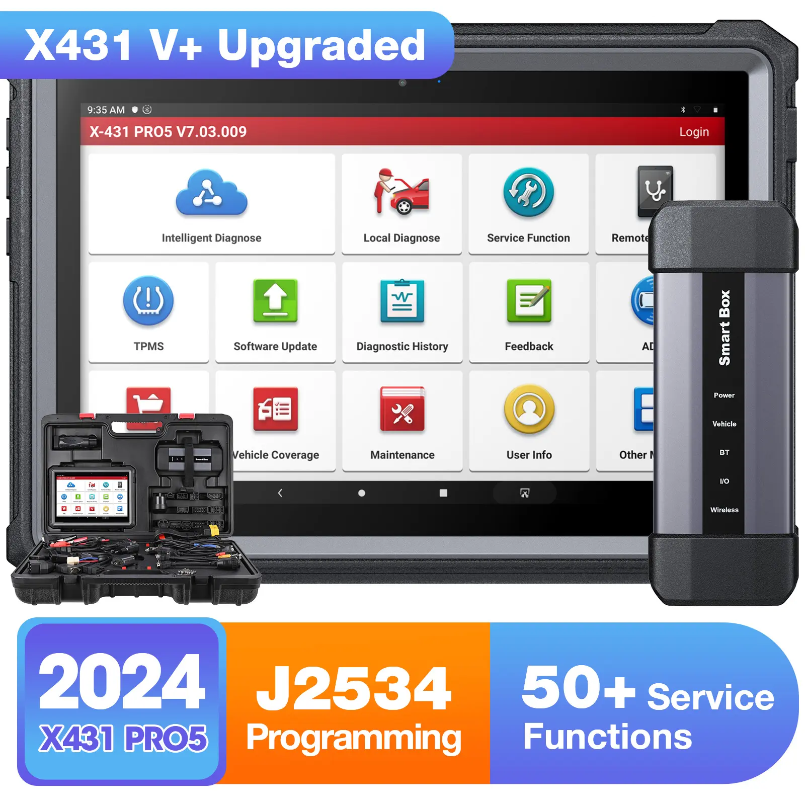 Launch-Tableta programadora x431 pro5 pro 5 prov obd2 ecu, equipo de ordenador, escáner de diagnóstico automático, modelo de máquina para coches, Original