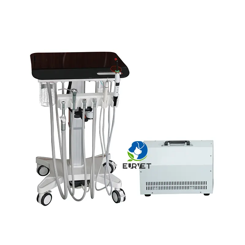 EUR VET professionale Mobile dentista carrello portatile veterinario unità dentale durevole attrezzature odontoiatriche veterinario