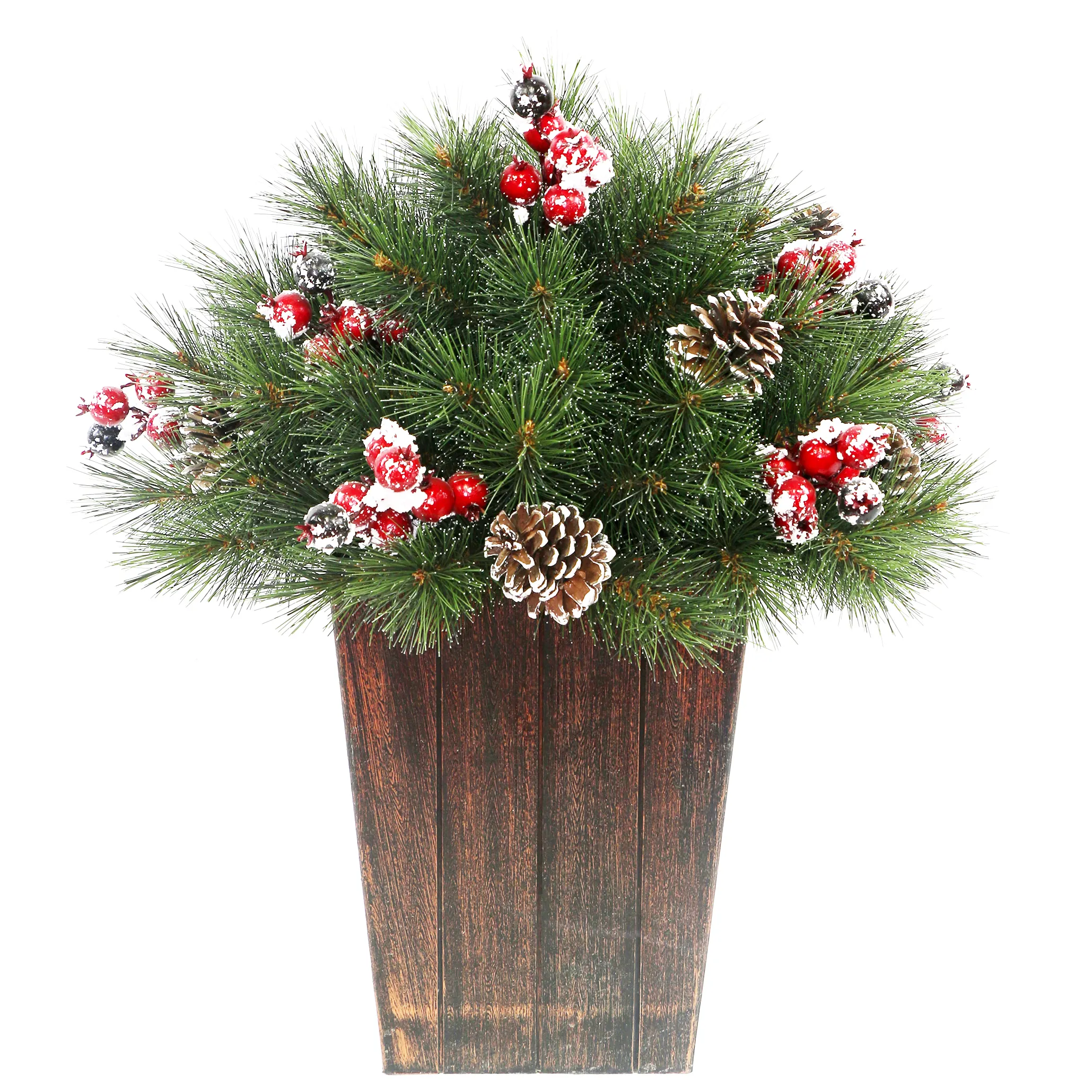 20-Zoll silberner künstlicher PVC-Weihnachtsbaum Tischplatte-Schmuck Topfbaum für Weihnachtsdekoration