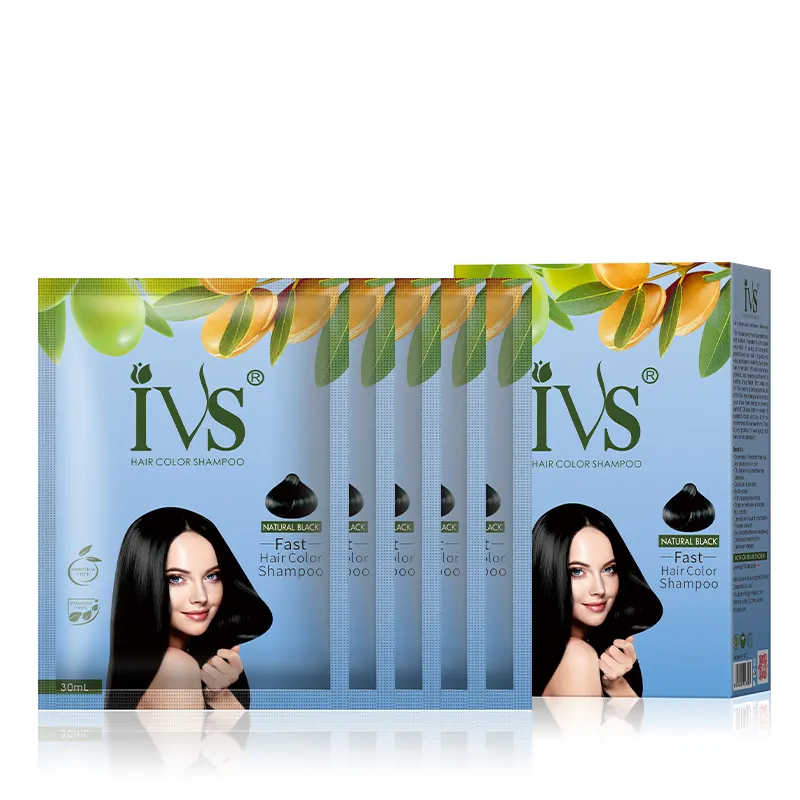IVS Brand Chinese Box Salon senza ammoniaca colorante nero Shampoo colorante per capelli