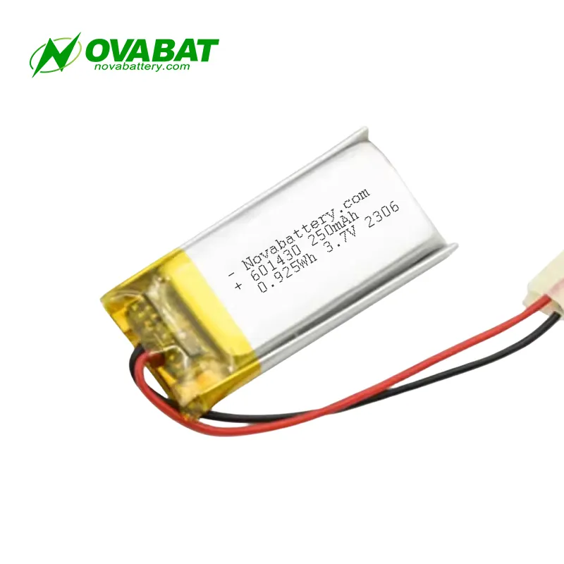 Batterie Lipo lithium-ion rechargeable 601430 250mAh 3.7V d'usine pour produits numériques