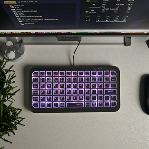 Bàn phím không dây mini USB thời trang bán buôn, đèn nền LED RGB, dành cho Mac, Windows, Android, OEM, ODM, bàn phím đa chức năng thông minh - Product Image 3