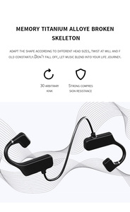 G1 yüzme su geçirmez IPX5 kablosuz boyun bandı mikrofonlu kulaklık desteği TF SD kart kemik iletim Bluetooth kulaklık - Product Image 5