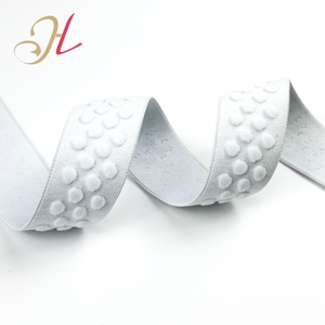 Shantou elástico fabricación al por mayor personalizada bola de lana convexa en blanco y negro 3,1 cm banda elástica - Product Image 6