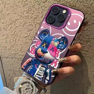 Funda de teléfono Robot Bear para iPhone 1615 14 13 Pro 12 11 Pro Xs X XR Max Aurora, funda dura para computadora y funda trasera de TPU