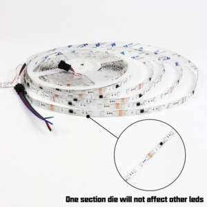 W5050 RGB LED striscia luce 24V WS2812 IC 60 LED/m pixel programmabile singolo indirizzabile flessibile diodo nastro lampada - Product Image 3