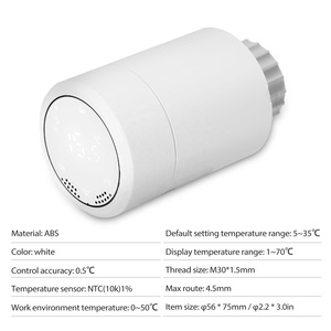CE ZigBee3.0 вращающийся ТРВ радиатор термостат для отопления с недельным Tuya Smart ЖК-дисплей температурный контроллер - Product Image 4