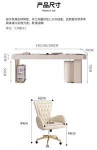 Moderna Italiana Luz De Luxo Casa Minimalista Brilhante Bancada High-<span class=keywords><strong>End</strong></span> Pequeno Apartamento Mesa De Computador Tradicional para O Quarto MDF