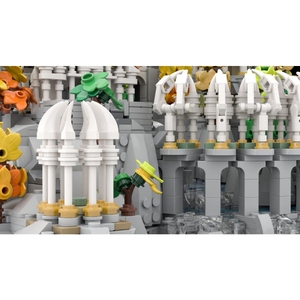 Funbuild film sahne MOC-191972 Rivendell Mini zanaat modüler mikroölçek mimari DIY blokları yapı taşları eğitim oyuncaklar - Product Image 5