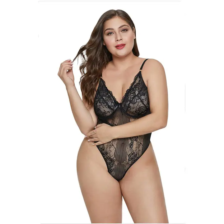 Lingerie grande taille femmes sexy nuisette lingerie pour grosses femmes XL-5XL