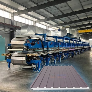 Otomatik Metal çatı ve duvar sandviç paneli üretim hattı rulo şekillendirme makinesi kaya yünü ve köpük sandviç levha yapma makineleri - Product Image 1