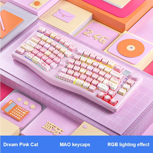 Teclado mecánico para juegos VONN A75 RGB, teclado intercambiable en caliente programable de 83 teclas con perilla montada en la Junta - Product Image 3
