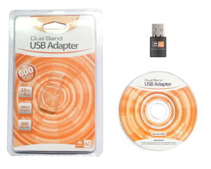 Özelleştirilmiş ücretsiz sürücü 600mbps 2.4ghz5 çift USB 2.0 Wifi adaptörü kablosuz ağ kartı - Product Image 1