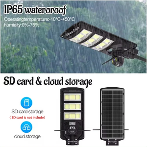 Led tất cả trong một 100W 300W 1000W an ninh tích hợp đèn giám sát ngoài trời ai <span class=keywords><strong>Camera</strong></span> 4G 5g CCTV năng lượng mặt trời ánh sáng đường phố với máy ảnh - Product Image 6